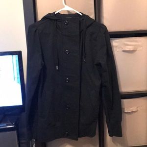 Button up and zipper north face hoodie